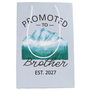 Promoted To Brother Est 2027 Big Brother VI Medium Gift Bag