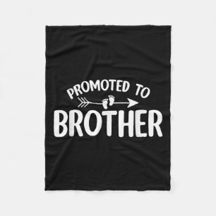 Promoted To Brother Funny Pregnancy Announcement B Fleece Blanket