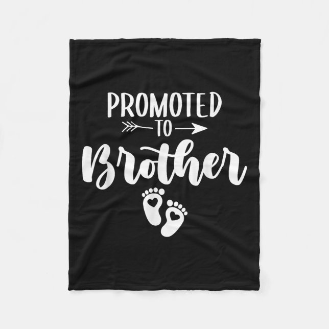 Promoted To Brother Funny Women Pregnancy Soon To  Fleece Blanket (Front)
