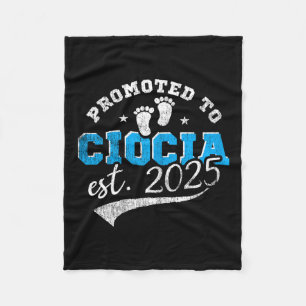 Promoted To Ciocia 2025 New Lish Aunt Vintage  Fleece Blanket