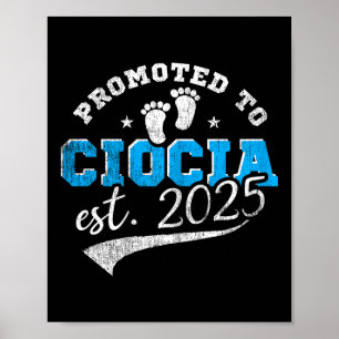 Promoted To Ciocia 2025 New Lish Aunt Vintage  Poster