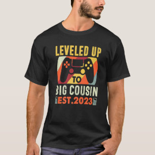 Promoted To Cousin Vintage Levelling Up Big Cousin T-Shirt