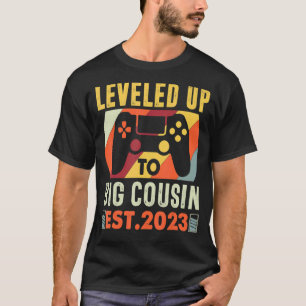 Promoted To Cousin Vintage Levelling Up Big Cousin T-Shirt