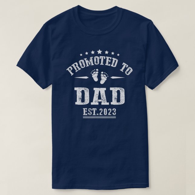 Promoted to Dad 2023 for First Time Fathers New T-Shirt (Design Front)