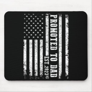 Promoted To Dad 2023 Funny Shirt For New Dad Mouse Mat
