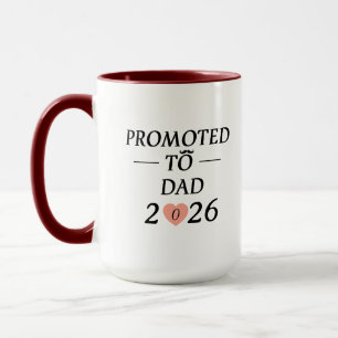 Promoted To Dad 2026 Baby Shower Gift For New Fa Mug