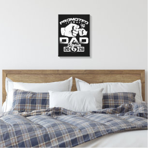 Promoted To Dad Again Est 2026 Canvas Print