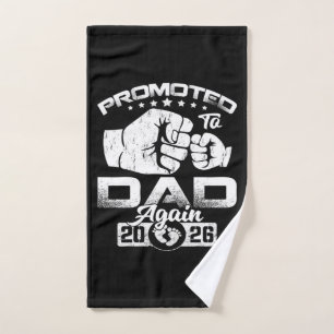 Promoted To Dad Again Est 2026 Hand Towel