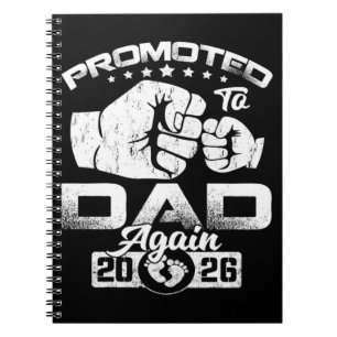 Promoted To Dad Again Est 2026 Notebook