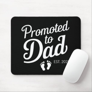 Promoted To Dad EST 2025 Funny Soon To Be Dad Mouse Mat