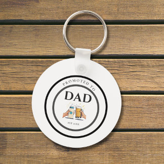 Promoted to Dad Est 2026 Keychain Gift