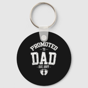 Promoted To Dad Est 2027 New Mom Daddy Fathers Day Key Ring