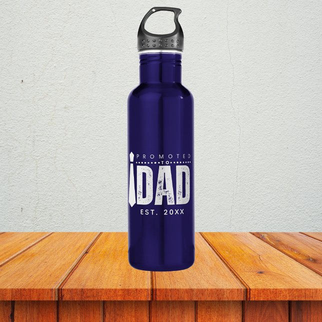 Promoted To Dad New Dad Father's Day Quote 710 Ml Water Bottle (Creator Uploaded)