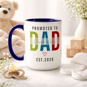 Promoted to Dad Personalised Photo   First Father Mug