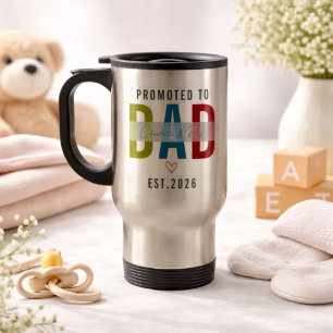 Promoted to Dad Personalised Photo   First Father Travel Mug