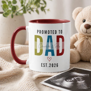 Promoted to Dad   Personalized First Father’s Day Mug
