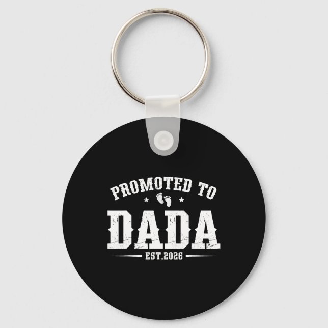 Promoted To Dada Est. 2026 Father 2026 Dad Est. 20 Key Ring (Front)