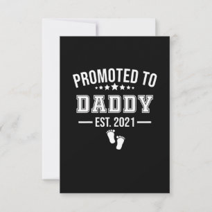 Promoted To Daddy 2021 First Time Fathers RSVP Card