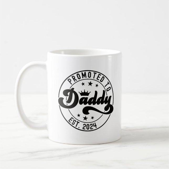 Promoted to Daddy 2024 Coffee Mug (Left)