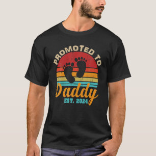 Promoted To Daddy 2024 Funny New Dad Baby First T-Shirt