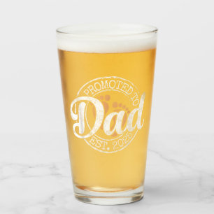 Promoted To Daddy 2025 Dad est 2025 Daddy to be Glass