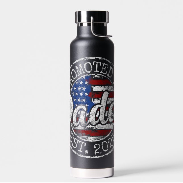 Promoted to daddy 2025 water bottle (Left)