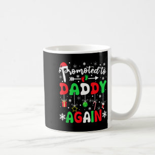 Promoted To Daddy Again Christmas Pregnancy Announ Coffee Mug