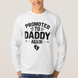 Promoted To Daddy Again Vintage Father's Day For D T-Shirt