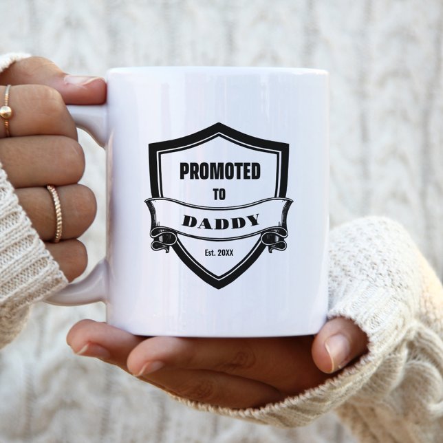 Promoted to Daddy Coffee Mug (Creator Uploaded)