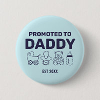 Promoted to Daddy Custom Blue Baby Shower Party
