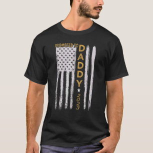Promoted To Daddy Est 2023 First New Dad Fathers T-Shirt