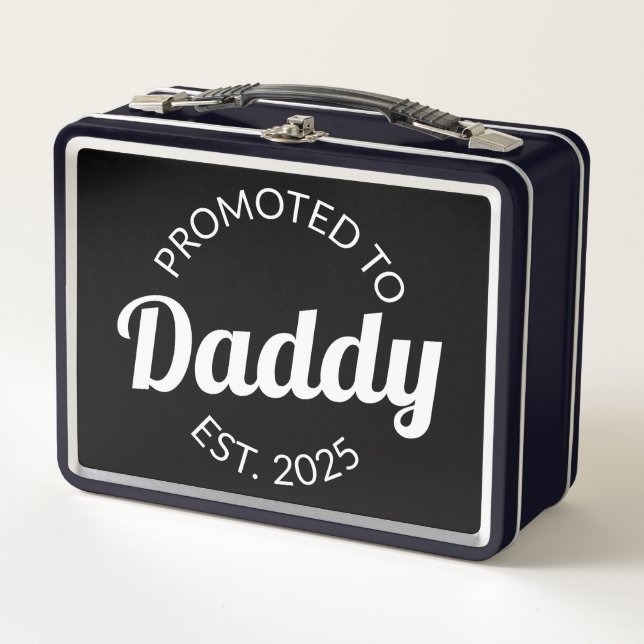 Promoted To Daddy Est. 2025 I Metal Lunch Box (Front)