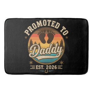 Promoted to Daddy Est 2026 Bath Mat