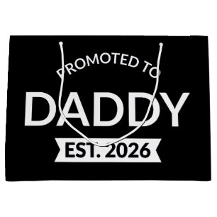 Promoted To Daddy Est. 2026 II Large Gift Bag