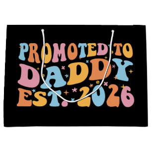 Promoted To Daddy Est. 2026 III Large Gift Bag