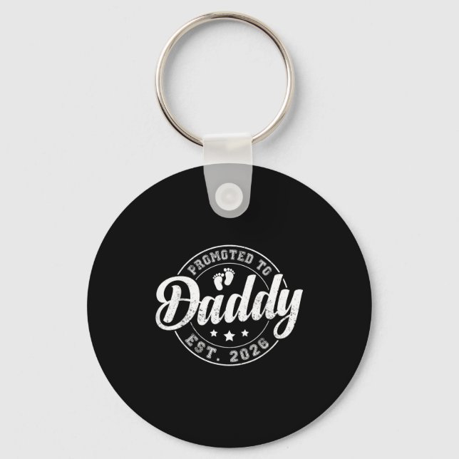 Promoted To Daddy Est 2026 Soon To Be Dad New Fath Key Ring (Front)