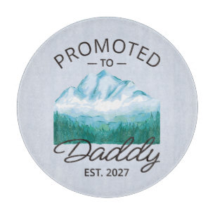 Promoted To Daddy Est 2027 New Dad Announcement VI Cutting Board