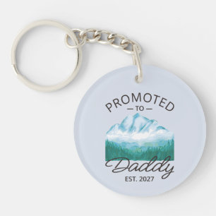 Promoted To Daddy Est 2027 New Dad Announcement VI Key Ring
