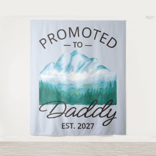 Promoted To Daddy Est 2027 New Dad Announcement VI Tapestry