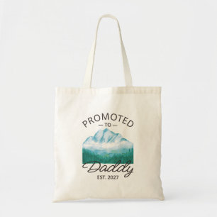Promoted To Daddy Est 2027 New Dad Announcement VI Tote Bag