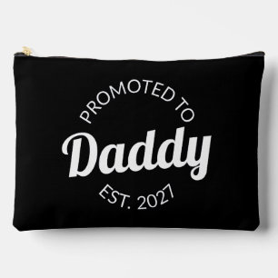 Promoted To Daddy Est 2027 New Dad Baby Shower I Accessory Pouch