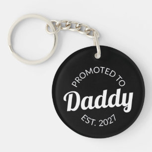 Promoted To Daddy Est 2027 New Dad Baby Shower I Key Ring