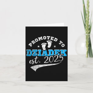 Promoted To Dziadek Est 2025 Proud New Grandpa Vin Card