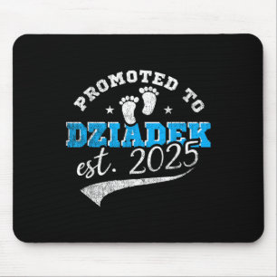 Promoted To Dziadek Est 2025 Proud New Grandpa Vin Mouse Mat