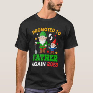 Promoted To Father Again 2023 Two Funny Gnomes Pre T-Shirt