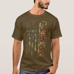 Promoted To father in law American Flag Camo Fathe T-Shirt