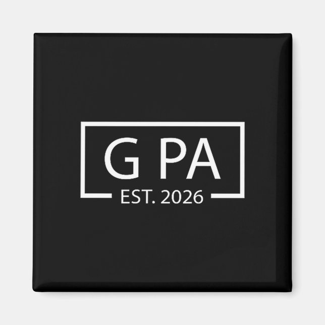 Promoted To G Pa Est 2026 Baby Announcement Cket  Magnet (Front)