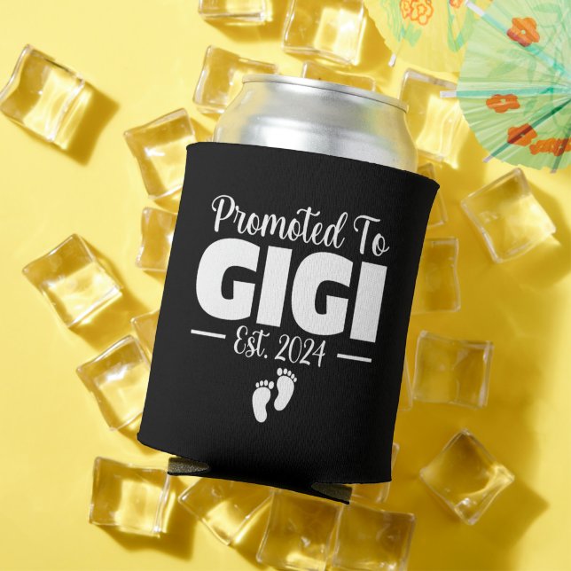 Promoted To Gigi 2024 Gifts Pregnancy Announcement Can Cooler (In Situ Summer)