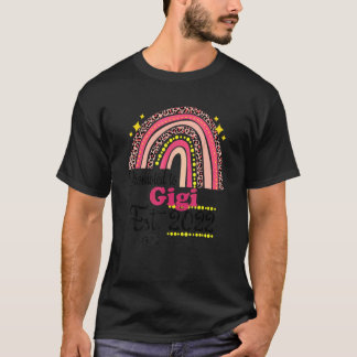 Promoted To Gigi Est 2022 Rainbow Mother's Day T-Shirt