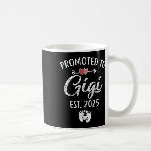 Promoted To Gigi Est 2025 Funny First Time Mothers Coffee Mug